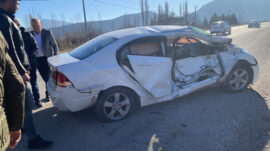 BEŞEVLER KÖYÜNDE TRAFİK KAZASI